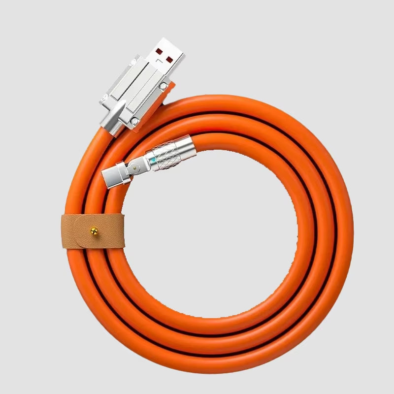 120W 7A Fast Charging USB Type-C Cable with 180 Degree Rotating