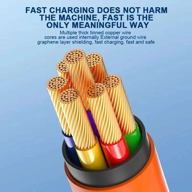 120W 7A Fast Charging USB Type-C Cable with 180 Degree Rotating 