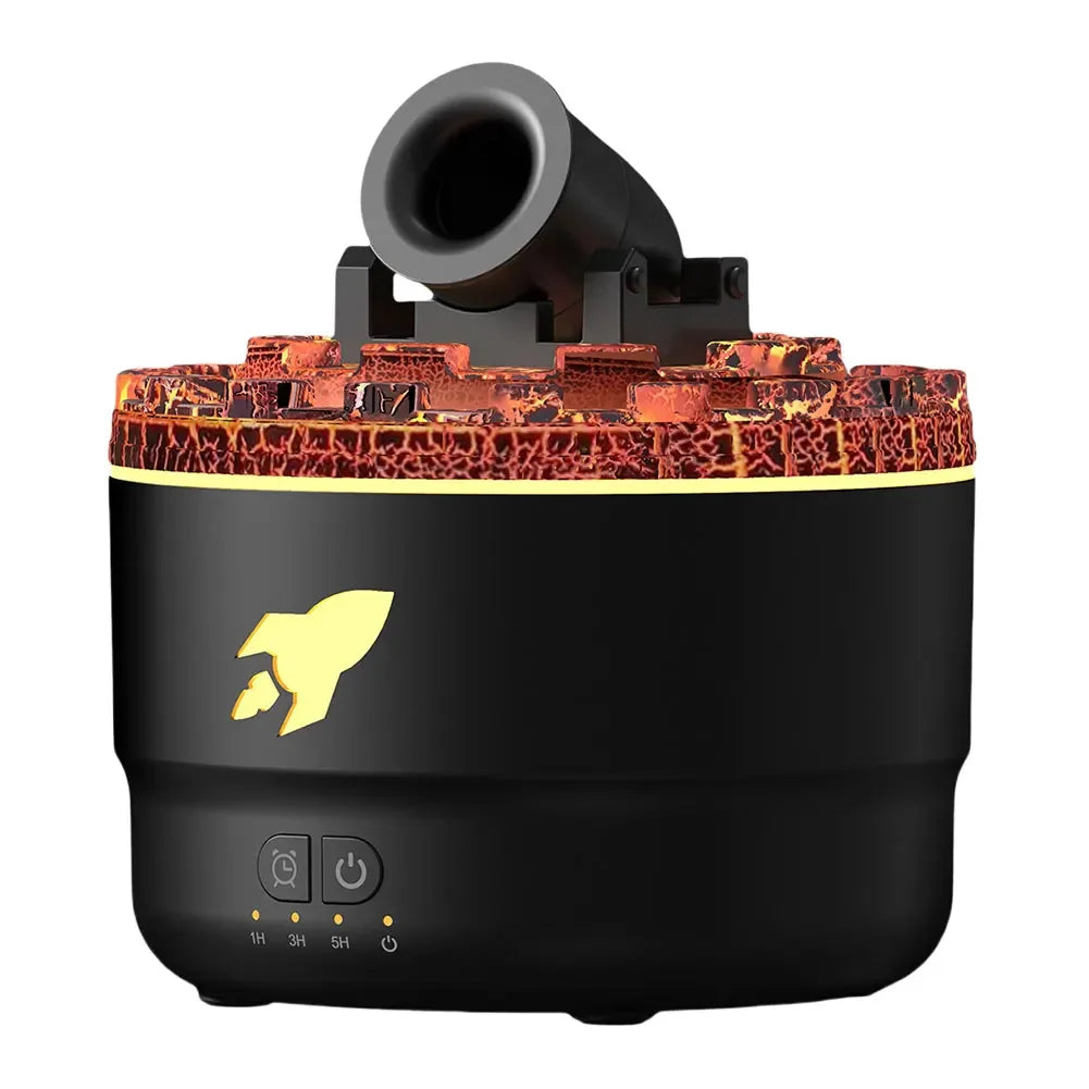 Volcanic Crack Light Cannon Humidifier - Aromatherapy Essential Oil Diffuser for a Relaxing Bedroom Atmosphere