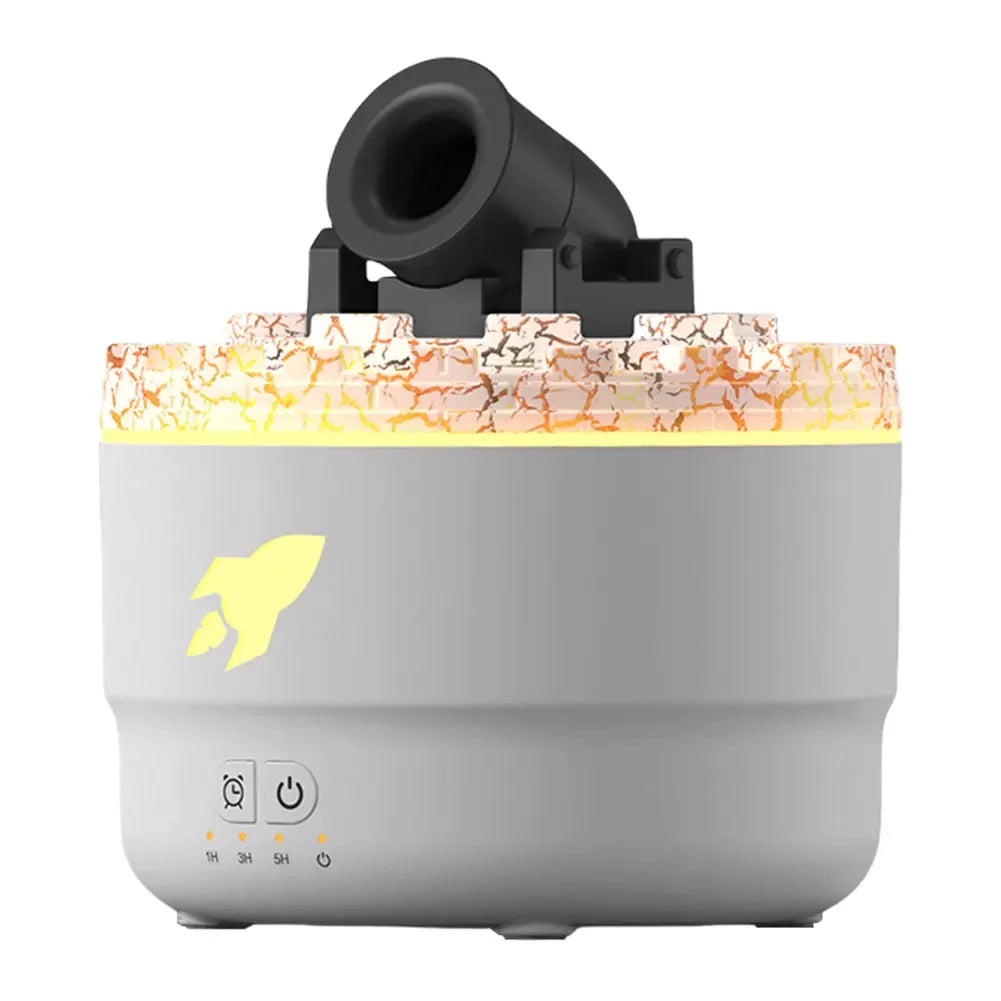 Volcanic Crack Light Cannon Humidifier - Aromatherapy Essential Oil Diffuser for a Relaxing Bedroom Atmosphere