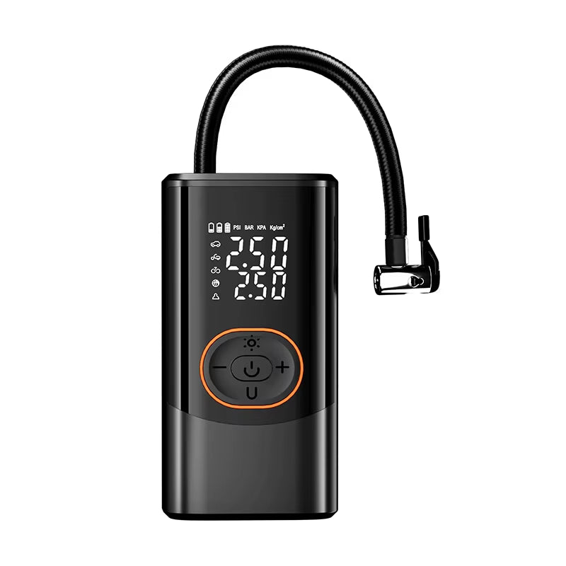Smart Wireless Car Air Pump - Portable Dual Screen Tire Inflator for Cars & Bicycles